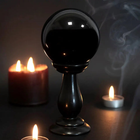 Black Sphere With Stand