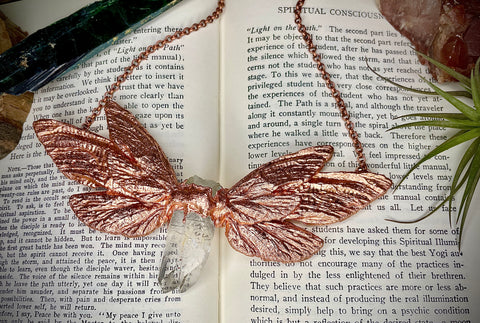 Talisman Double Fairy Wing Copper Necklace