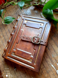 Handmade Leather Pocket Grimoire with Buckle