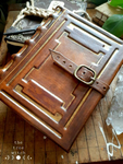 Handmade Leather Pocket Grimoire with Buckle