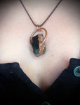 Epidote and Copper Pendant